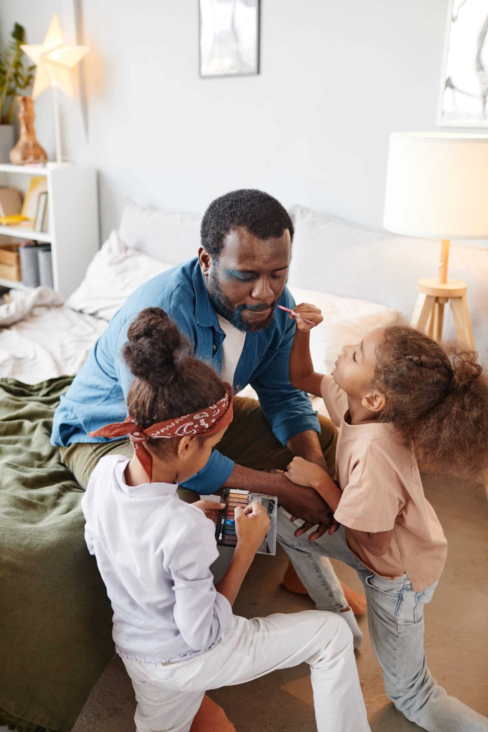 Little Girls Playing with Makeup